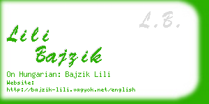 lili bajzik business card